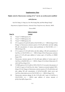 Supplementary Data Highly selective fluorescence sensing of Cu