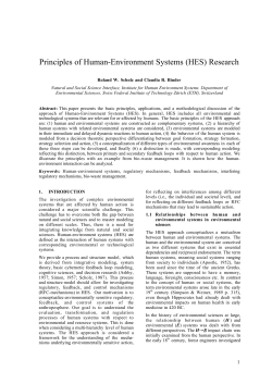 Principles of Human-Environment Systems (HES) Research