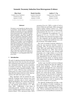 Semantic Taxonomy Induction from Heterogenous Evidence