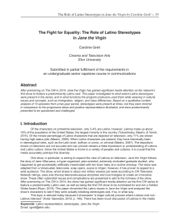 The Fight for Equality: The Role of Latino Stereotypes in Jane the