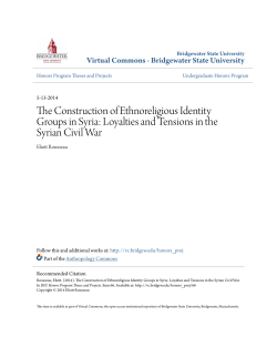 The Construction of Ethnoreligious Identity Groups in Syria