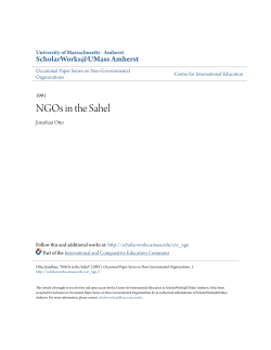 NGOs in the Sahel - ScholarWorks@UMass Amherst