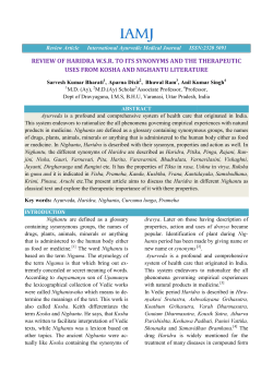 Review Of Haridra WSR To Its Synonyms And The
