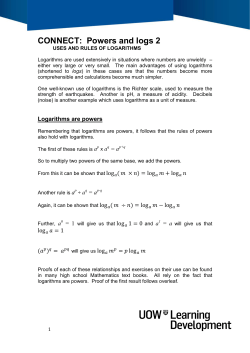 CONNECT: Powers and logs 2