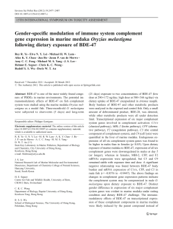 Gender-specific modulation of immune system complement gene