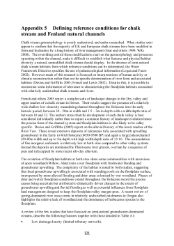 Appendix 5 Defining reference conditions for chalk stream and