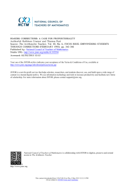 making connections: a case for proportionality
