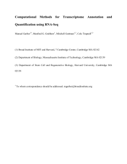 Computational Methods for Transcriptome
