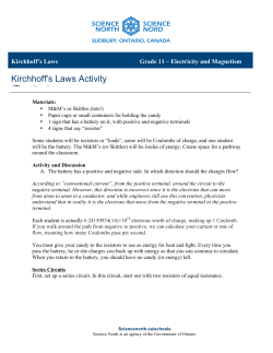 Kirchhoff`s Laws Activity (Teacher)