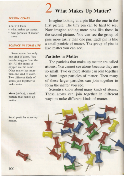 2 What Makes Up Matter?