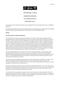 Background Information - Environment, Planning and Sustainable