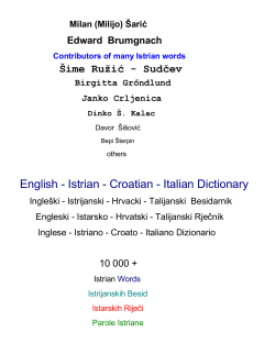 English - Istrian - Croatian