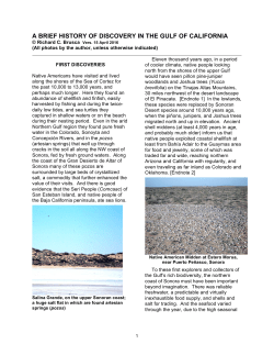 a brief history of discovery in the gulf of california