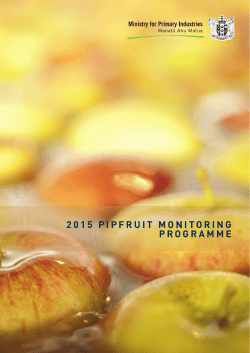 2015 Pipfruit monitoring report