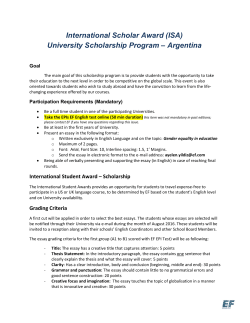 (ISA) University Scholarship Program – Argentina