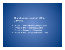 The Chemical Evolution of the Universe