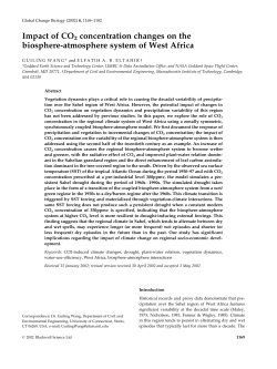 Impact of CO2 concentration changes on the biosphere