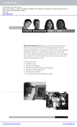 part 1 unit 1 human behaviour - Beck-Shop