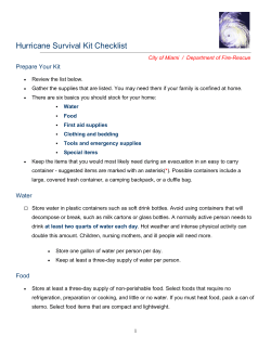Hurricane Survival Kit Checklist