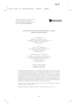 Construction of all cubic function fields of a given square