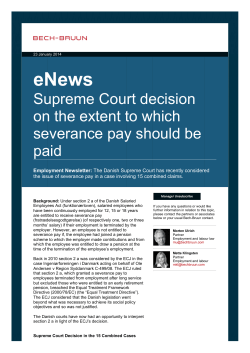 Supreme Court decision on the extent to which - Bech