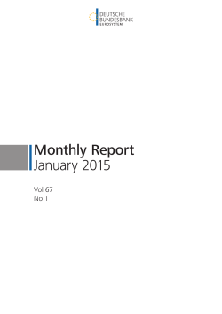 Monthly Report - January 2015