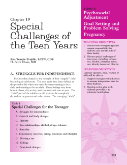 Special Challenges of the Teen Years