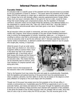 Day 2 Informal Powers of the President