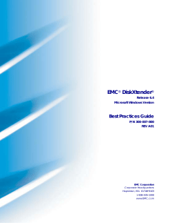 EMC DiskXtender Release 6.4 Microsoft Windows Version Best