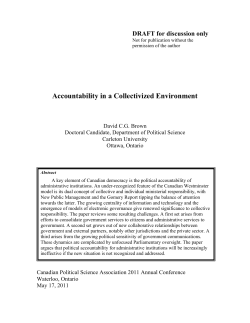 Accountability in a Collectivized Environment