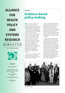 alliance for health policy and systems research