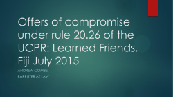Offers of Compromise PPT Presentation