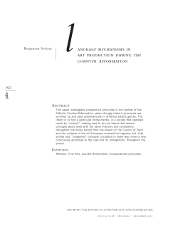 anguage mechanisms in art production during the counter reformation