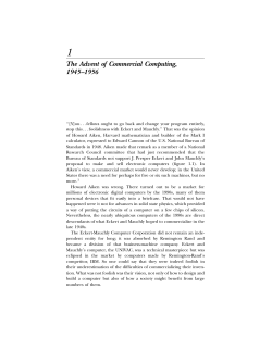 The Advent of Commercial Computing, 1945–1956