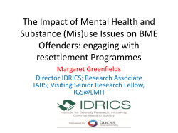 The Impact of Mental Health and Substance Misuse Issues on BME