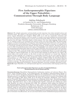 Five Anthropomorphic Figurines of the Upper Paleolithic