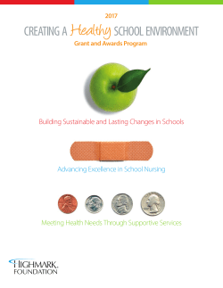 2017-18 Creating a Healthy School Environment Grant and Awards