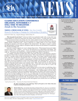 the Complete Article - The Society of Claim Law Associates