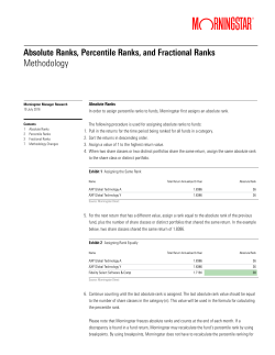 Absolute Ranks, Percentile Ranks, and