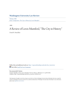 A Review of Lewis Mumford - Washington University Open