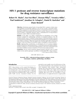 HIV-1 protease and reverse transcriptase mutations for drug