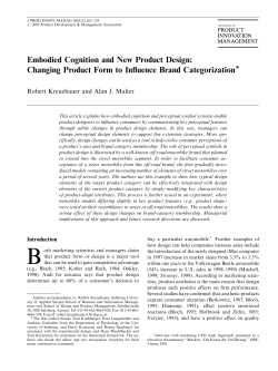 Embodied Cognition and New Product Design: Changing Product