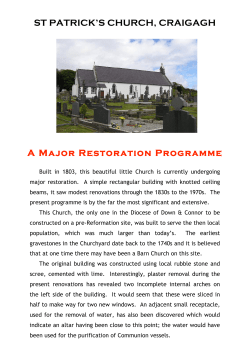 ST PATRICK`S CHURCH, CRAIGAGH A Major Restoration