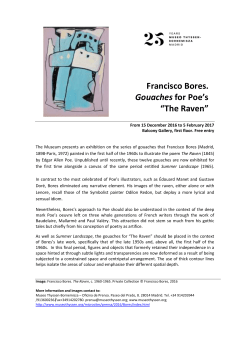 Francisco Bores. Gouaches for Poe`s &ldquo;The Raven&rdquo;