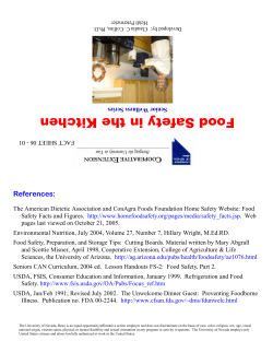 Food Safety in the Kitchen - University of Nevada Cooperative