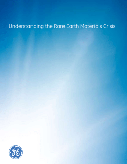 Understanding the Rare Earth Materials Crisis