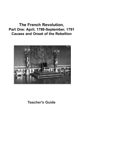 French Revolution Part 1 Blackline Masters