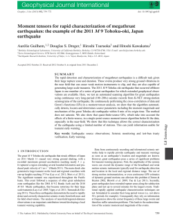 Moment tensors for rapid characterization of megathrust