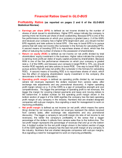 Financial Ratios Used In GLO-BUS