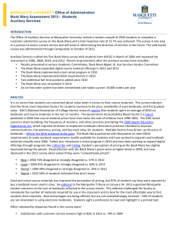 MARQUETTE UNIVERSITY Office of Administration Book Marq